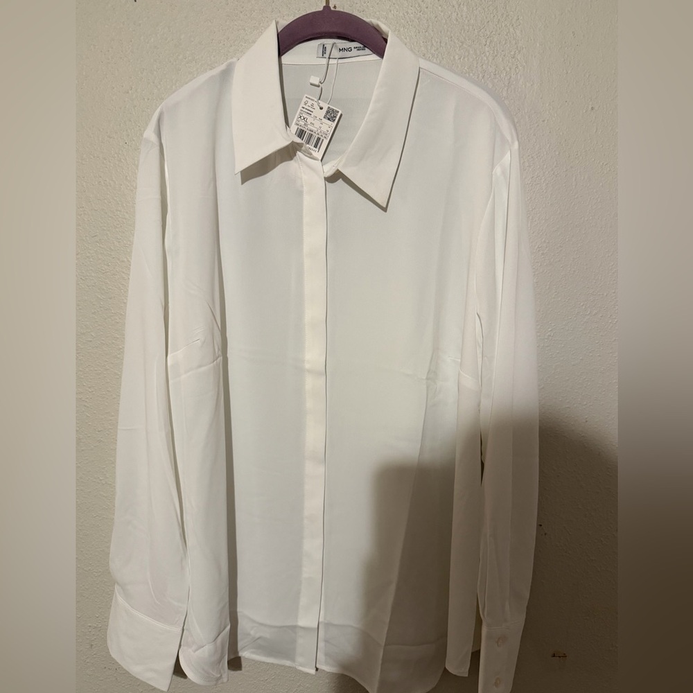 Mango Elegant White Blouse - Picture 3 of 6